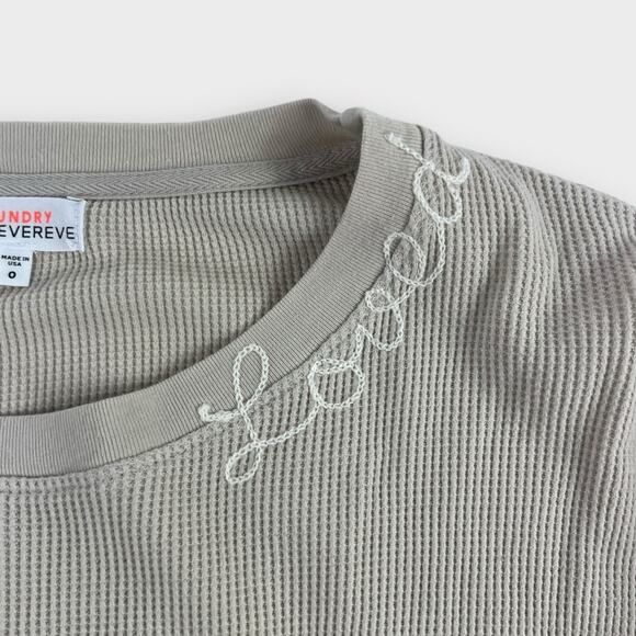 Sundry for Evereve Loved Thermal Long Sleeve Top Size 0 - Picture 4 of 7